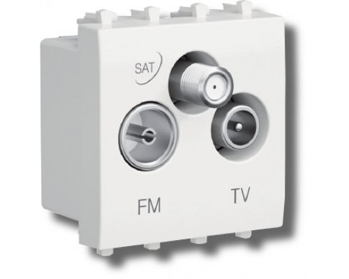 Розетка TV-FM-SAT Avanti 1 модуль черный квадрат (4402532)