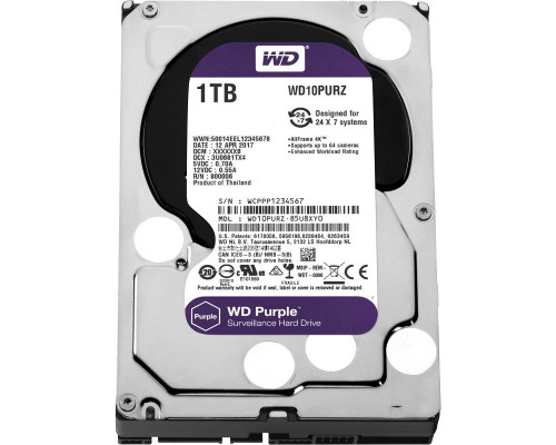 HDD 1000 GB (1 TB) SATA-III Purple (WD10PURZ)