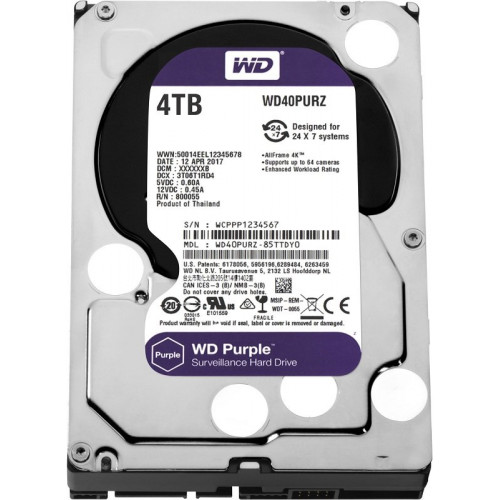 HDD 4000 GB (4 TB) SATA-III Purple (WD40PURZ)