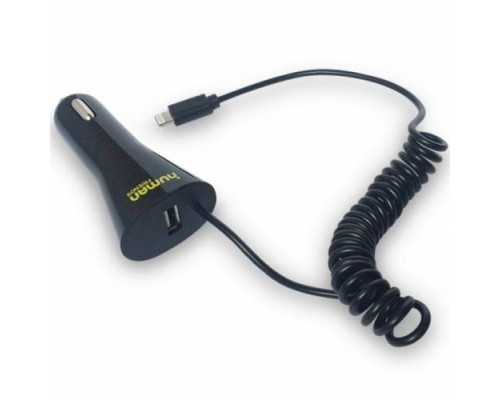 Автомобильное зарядное устройство Human Friends Spiraler L, USB 2100mA, Ligtning, Black