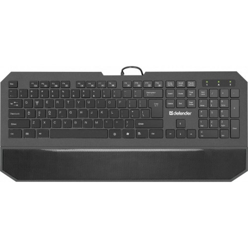 Defender Клавиатура проводная SM-600 Pro, компактная, слим толщина 0,9см, 12 доп. функций, чёрный, USB.