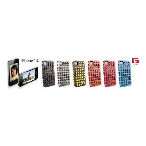 Противоударный чехол для iPhone 4S, Extreme Grid реактивная защита от удара и падений (RPT ?), красный/черный, G-Form.