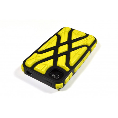 Противоударный чехол для iPhone 4S, X-Protect реактивная защита от удара и падений (RPT ?), желтый/черный, G-Form.