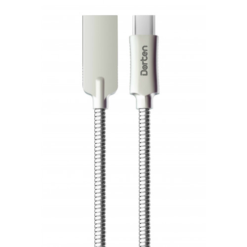 Dorten Кабель USB-C Steel Shell Series, 1 метр, Silver