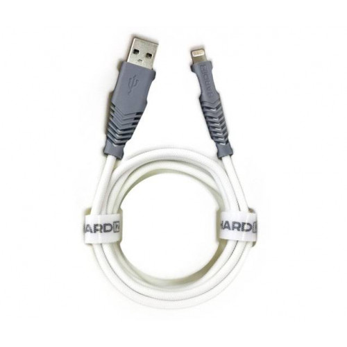 HARDIZ Кабель Lightning на USB 2.0 MFI высококачественная нейлоновая оплетка, 1,2 метра, White.