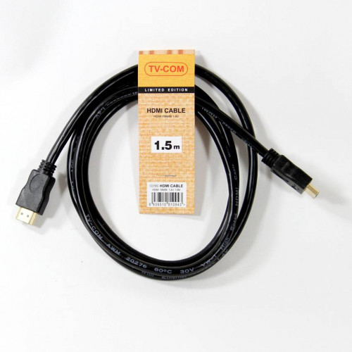 Кабель цифровой TV-COM HDMI19M to HDMI19M, V1.4+3D, 1.5m