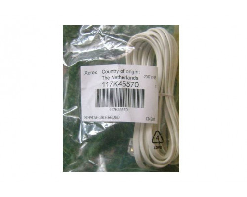 Кабель телефонный Xerox WC PE120 117K45570, 4 метра, пакет.