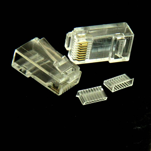 Коннектор RJ-45 , 5-й категории, 8p8c, со вставкой, 100 шт, TELECOM.