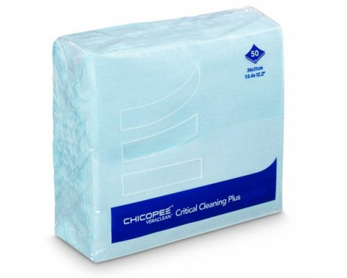 Салфетки для очистки оптики и зеркал, безворсовые Veraclean Critical Cleaning Wiper голубые (Katun/Chicopee) пак/50шт