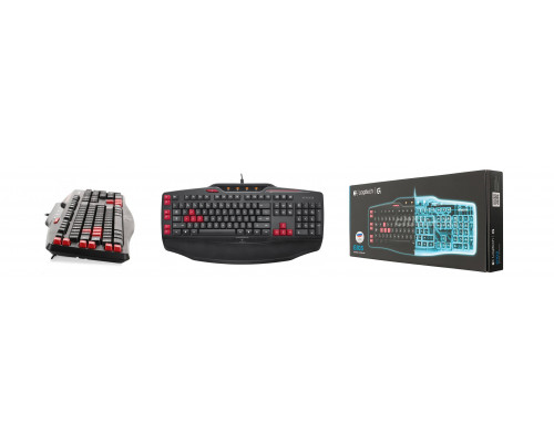Клавиатура проводная игровая Logitech Gaming Keyboard G103 (Gpackage), 6 программируемых G-клавиш, мембранная, USB.