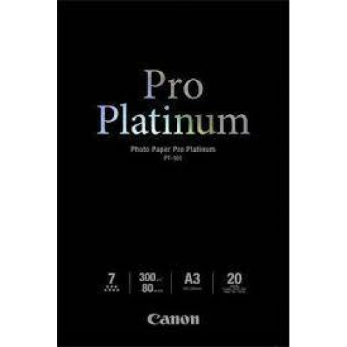 Фотобумага CANON Pro Platinum Профессиоанальная глянцевая, 300г/м2, A4, 20 л.