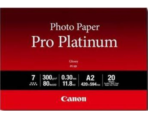 Фотобумага Canon профессиональная глянцевая А4 (420 х 594 мм) 300 г/м2, 20 л PT-101