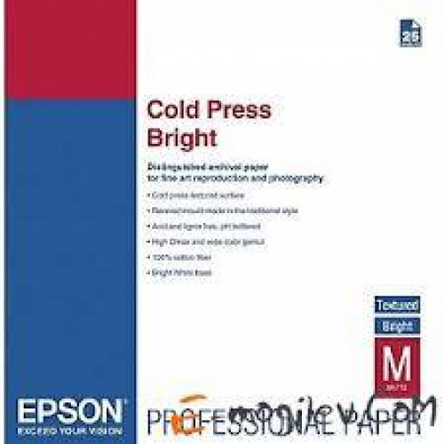 Бумага EPSON матовая Fine Art Paper Cold Press Bright A2 (25 листов) (340 г/м2)