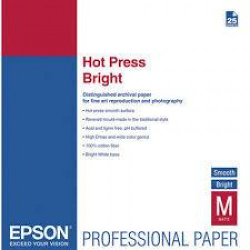 Бумага Epson матовая Fine Art Paper Hot Press Bright A2 (25 листов) (330 г/м2)