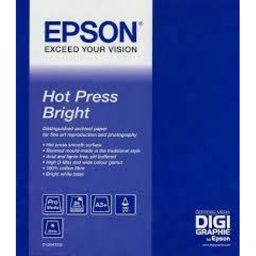 Бумага EPSON матовая Fine Art Paper Hot Press Bright A3+ (25 листов) (330 г/м2)
