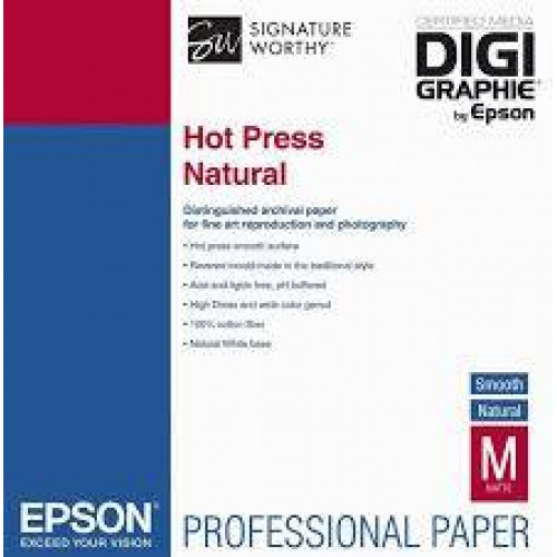 Бумага EPSON матовая Fine Art Paper Hot Press Natural A3+ (25 листов) (330 г/м2)