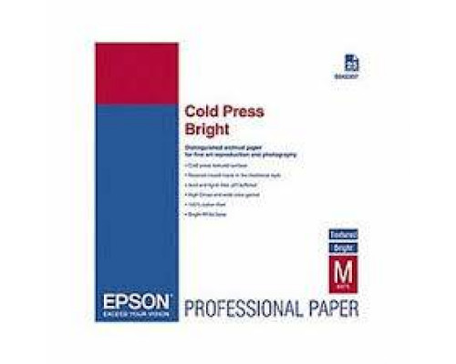 Бумага EPSON высококачественная фотобумага с полимерным покрытием Fine Art Paper Cold Press Bright A3+ (25 листов) (340  г/м2)