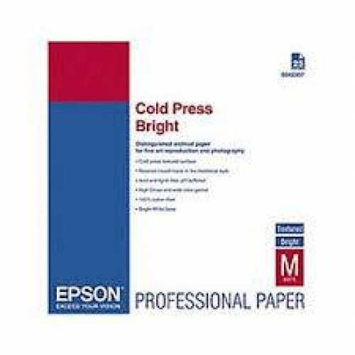 Бумага EPSON высококачественная фотобумага с полимерным покрытием Fine Art Paper Cold Press Bright A3+ (25 листов) (340  г/м2)