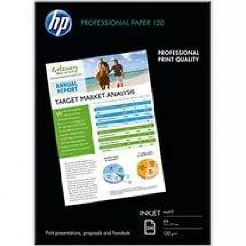 Фотобумага HP Двухсторонняя Матовая Профессиональная, 120г/м2, A4 (21X29,7), 200 л.