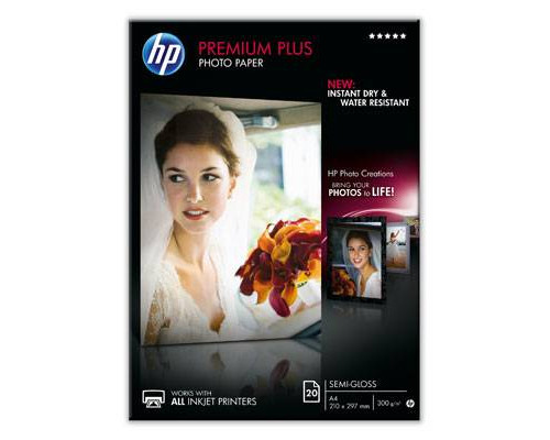 Фотобумага HP Высококачественная Полуглянцевая, 300г/м2, A4/20л