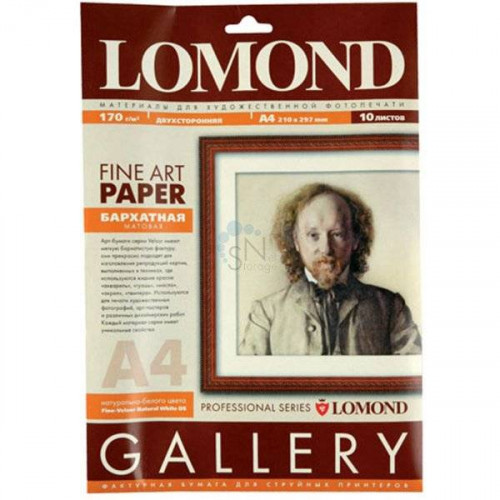 Арт бумага LOMOND для струйной печати LOMOND Velour А3, 170г/м2, слабовыраженная бархатистая фактура, натурально-белого цвета, матовая, двухсторонняя.
