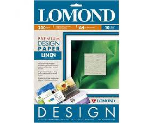 Дизайнерская бумага LOMOND Глянцевая "Лён", A4/230/10л
