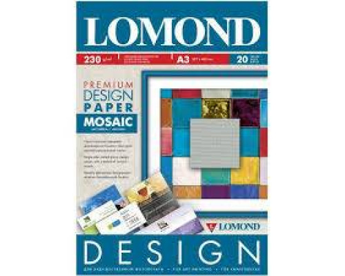 Дизайнерская бумага LOMOND Глянцевая "Мозайка", A3/230/20л