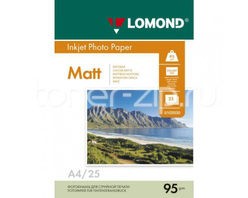 Фотобумага LOMOND Односторонняя Матовая, 95г/м2, A4 (21X29,7см)/25л. для струйной печати