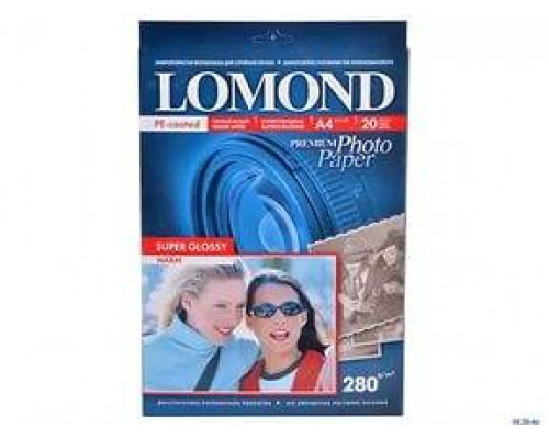 Фотобумага LOMOND Высококачественная Warm Super Glossy, 280г/м2, A4 (21X29,7)/20л.