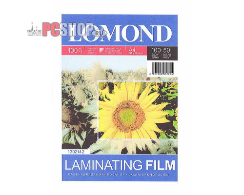 Пленка Lomond  для ламинирования A4 (218x305мм), 100мкм, Глянцевая, 50 пакетов.