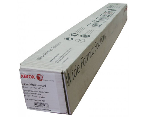 Бумага XEROX для струйной печати, с покрытием, матовая А1+, 100 г., (0.610х10 м.)