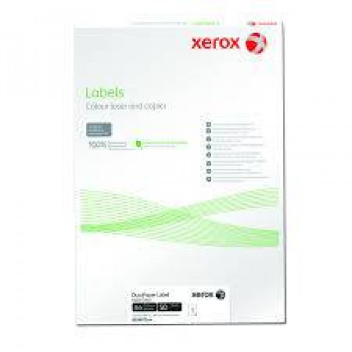 Наклейки белые глянцевые Premium Never Tear XEROX A4, 50 листов (синтетические)