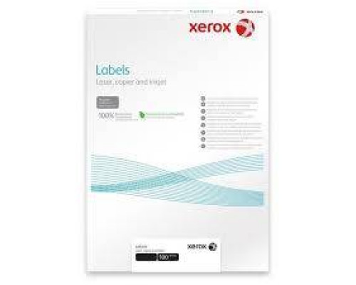 Наклейки Laser/Copier XEROX А4:16, 100 листов (105x37мм) Прямоугольные края.