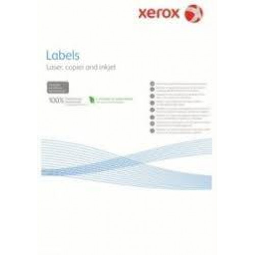 Наклейки Laser/Copier XEROX А4:65, 100 листов (38,1x21,2мм) Закругленные края.