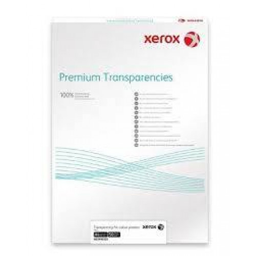 Пленка прозрачная Premium XEROX для ч/б лазерной печати A4, 100гр/м2,100 л. (без подложки и полосы)