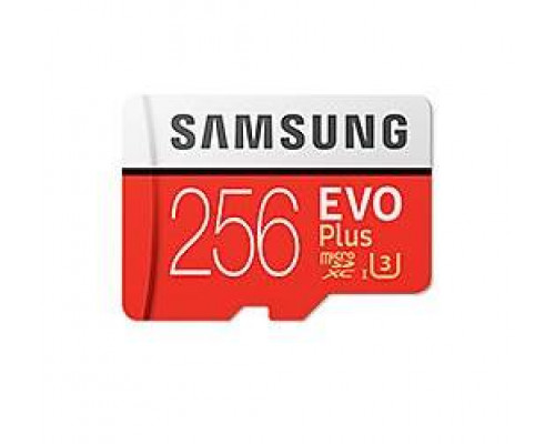 Флеш карта microSD 256GB SAMSUNG EVO PLUS microSDXC Class 10, UHS-I, U3 (SD адаптер) 90MB/s,100MB/s