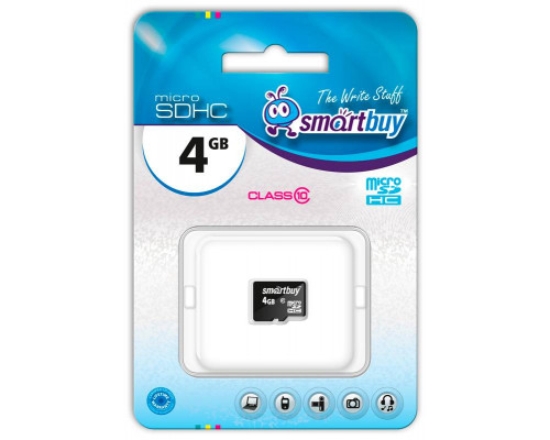 Флеш карта microSD 4GB Smart Buy  microSDHC Class 10