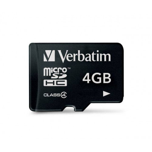 Флеш карта microSD 4GB Verbatim microSDHC Class 4