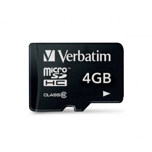 Флеш карта microSD 4GB Verbatim microSDHC Class 6