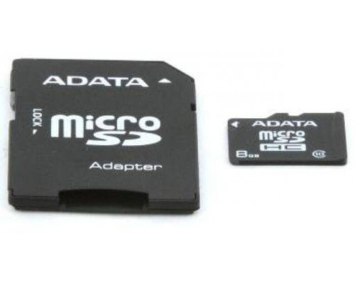 Флеш карта microSD 8GB A-DATA microSDHC Class 10 (SD адаптер)