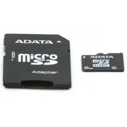 Флеш карта microSD 8GB A-DATA microSDHC Class 10 (SD адаптер)