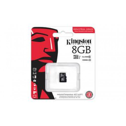 Флеш карта microSD 8GB Kingston microSDHC Class 10 UHS-I Industrial Temp