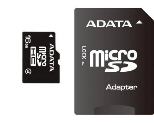 Флеш карта microSD 16GB A-DATA microSDHC Class 4 (SD адаптер)