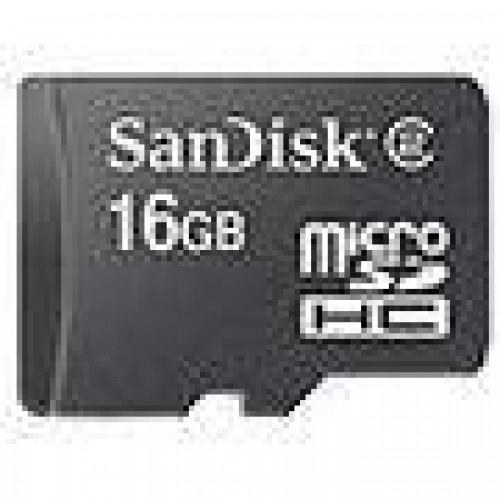 Флеш карта microSD 16GB SanDisk microSDHC Class 4