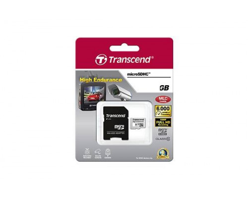 Флеш карта microSD 16GB Transcend microSDHC Class 10  (SD адаптер) ,MLC