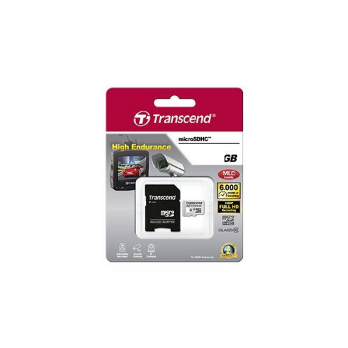 Флеш карта microSD 16GB Transcend microSDHC Class 10  (SD адаптер) ,MLC