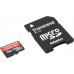Флеш карта microSD 16GB Transcend microSDHC Class 10 UHS-1 (SD адаптер)
