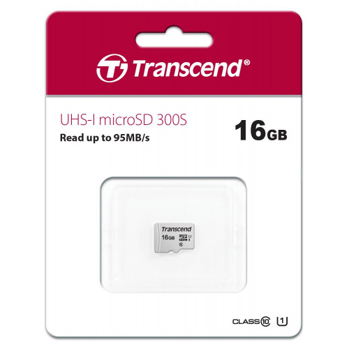 Флеш карта microSD 16GB Transcend microSDHC Class 10 UHS-1 U1, (без адаптера), TLC