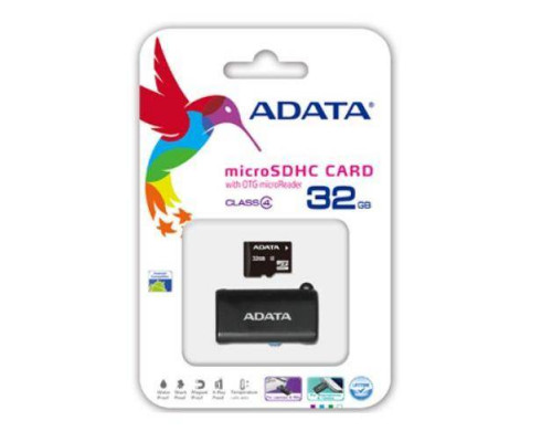 Флеш карта microSD 32GB A-DATA microSDHC Class 10 UHS-I (OTG/USB Reader)