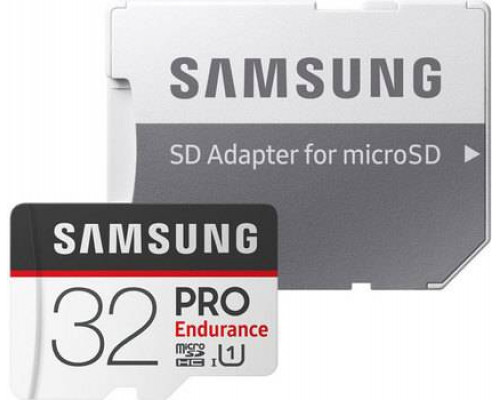 Флеш карта microSD 32GB SAMSUNG PRO Endurancе microSDHC Class 10, UHS-I U1 (SD адаптер) 30MB/s,100MB/s